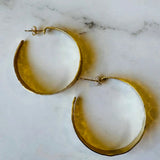 Hammered hoops XLJessica Matrasko JewelryEARRINGS