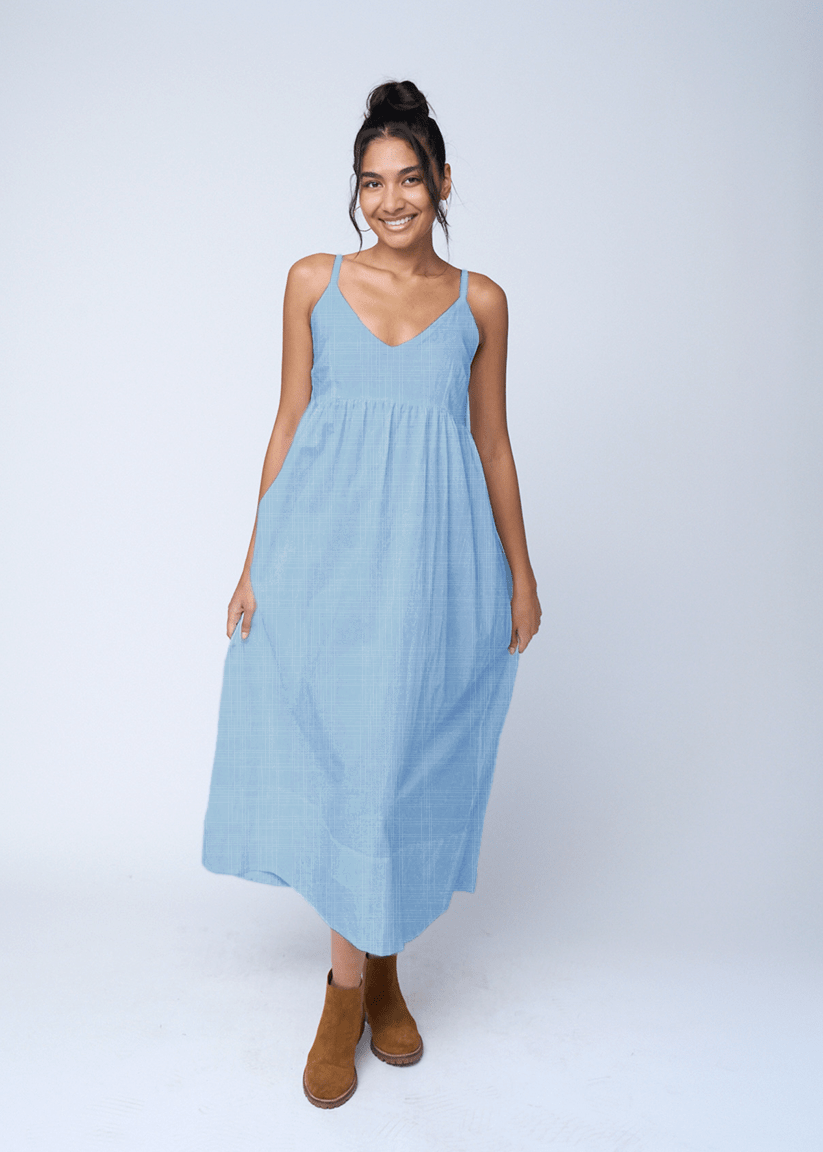 Hampton Dress - Light Wash ChambrayAnd For GoodDresses
