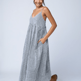 Hamptons Dress - Menswear Stripe BlackAnd For GoodDresses