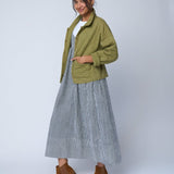 Hamptons Dress - Menswear Stripe BlackAnd For GoodDresses