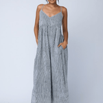 Hamptons Dress - Menswear Stripe BlackAnd For GoodDresses
