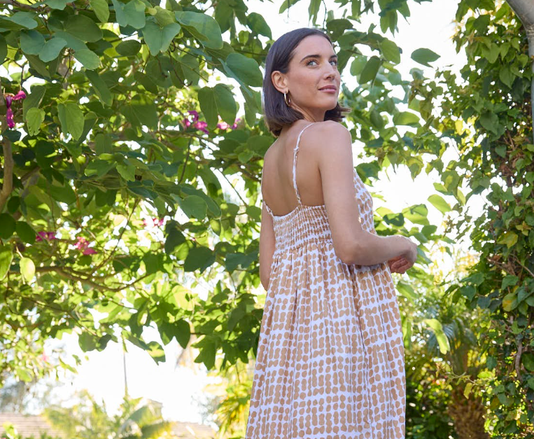 Hamptons Dress - Messy Dot Baked ClayAnd For GoodDresses