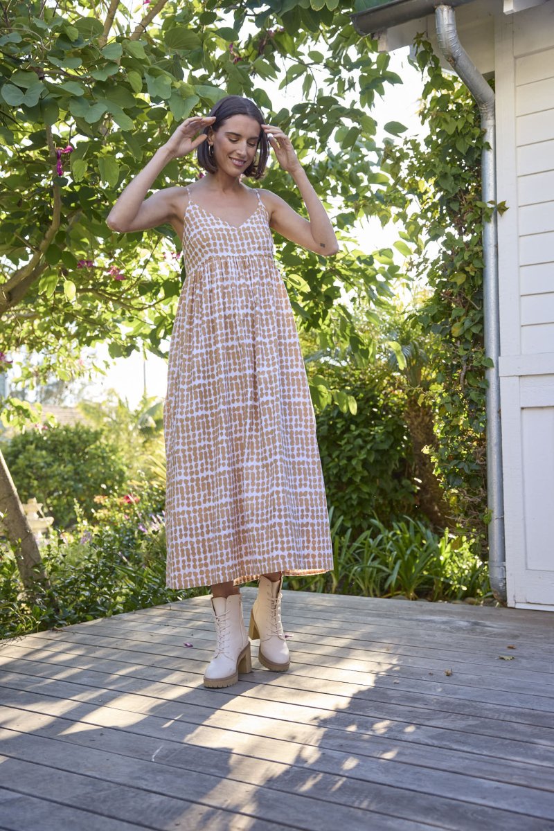 Hamptons Dress - Messy Dot Baked ClayAnd For GoodDresses