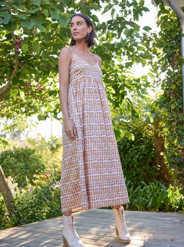 Hamptons Dress - Messy Dot Baked ClayAnd For GoodDresses