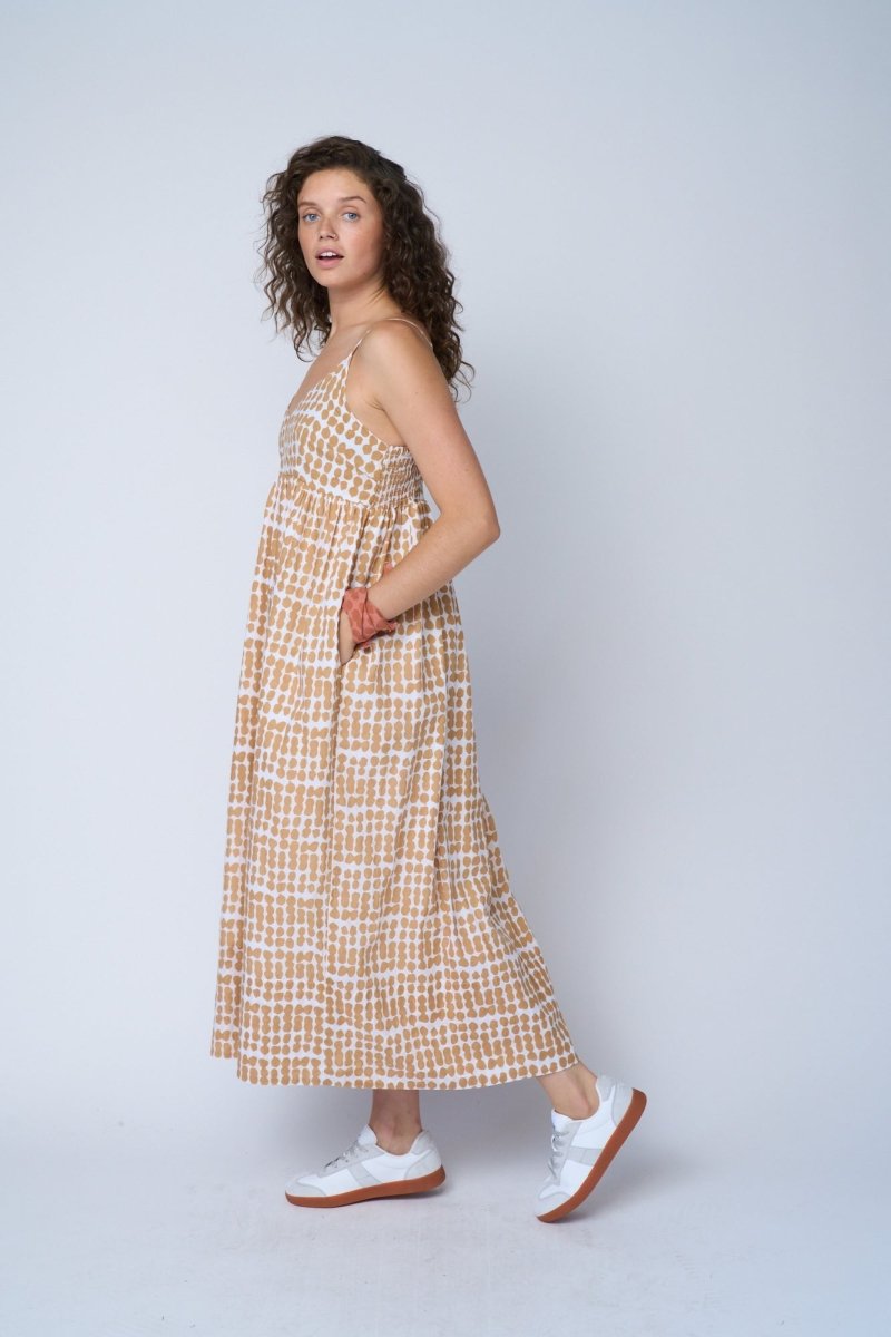 Hamptons Dress - Messy Dot Baked ClayAnd For GoodDresses
