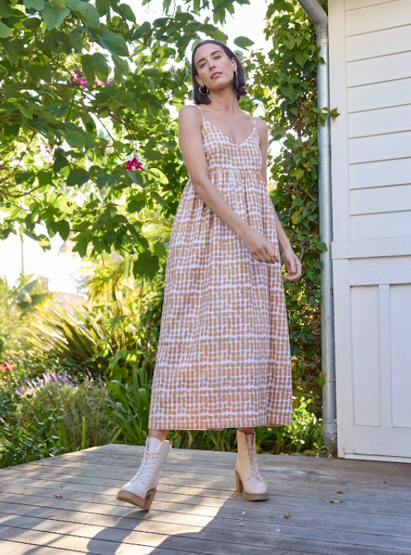 Hamptons Dress - Messy Dot Baked ClayAnd For GoodDresses