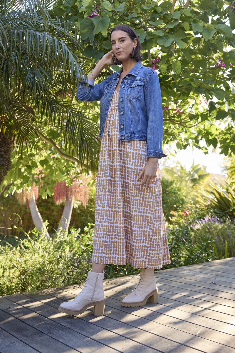 Hamptons Dress - Messy Dot Baked ClayAnd For GoodDresses