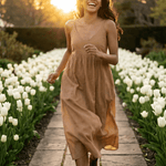 Hamptons Linen Dress - MochaAnd For GoodDresses