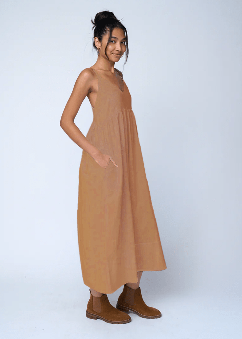 Hamptons Linen Dress - MochaAnd For GoodDresses