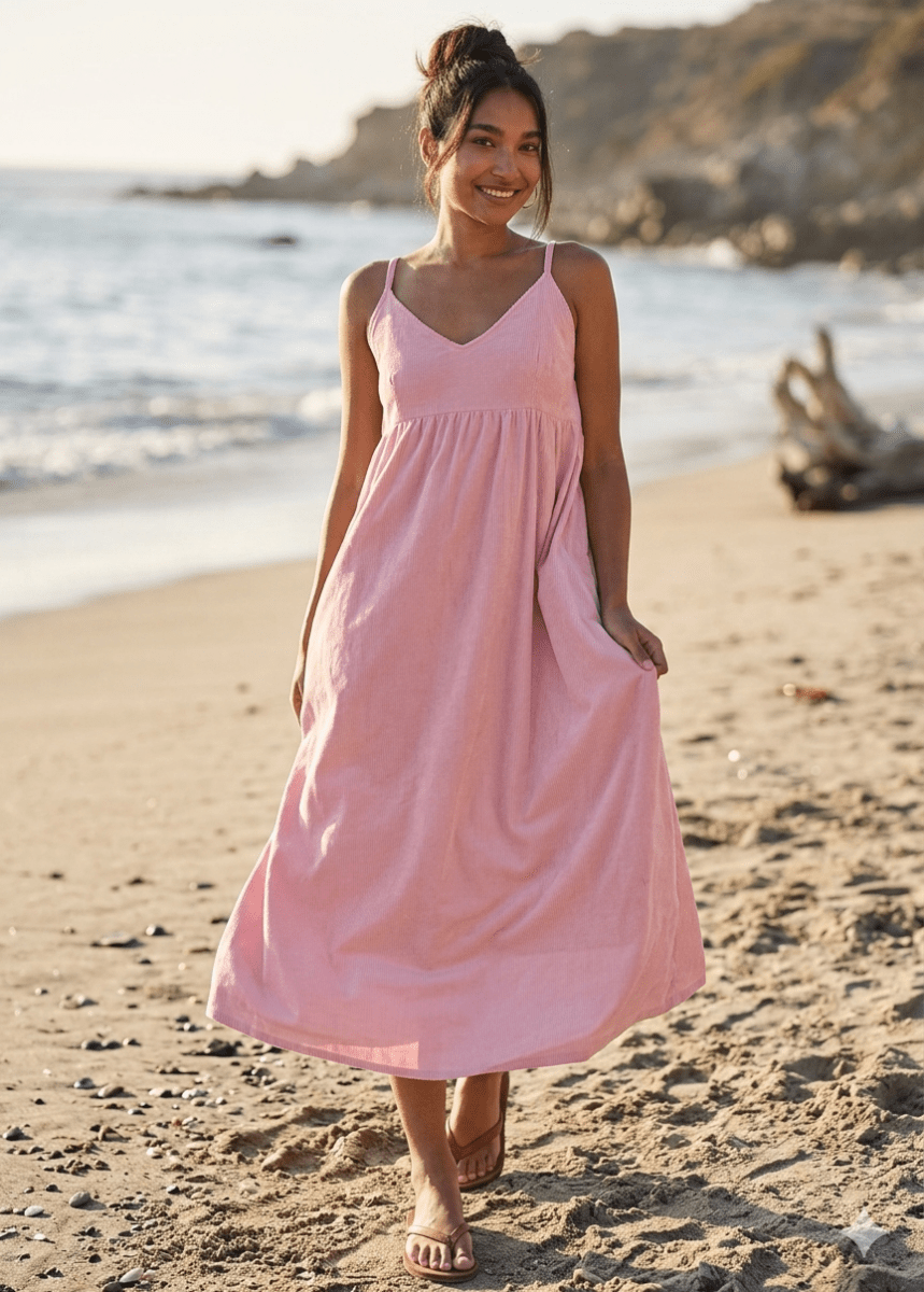 Hamptons Linen Dress - Tickled PinkAnd For GoodDresses