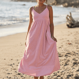 Hamptons Linen Dress - Tickled PinkAnd For GoodDresses