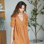 Hand - Block Printed Cotton Dress – Jaipur Artisan Print - CayenneThe Fox and The MermaidDRESS