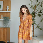 Hand - Block Printed Cotton Dress – Jaipur Artisan Print - CayenneThe Fox and The MermaidDRESS