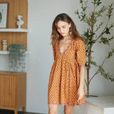Hand - Block Printed Cotton Dress – Jaipur Artisan Print - CayenneThe Fox and The MermaidDRESS