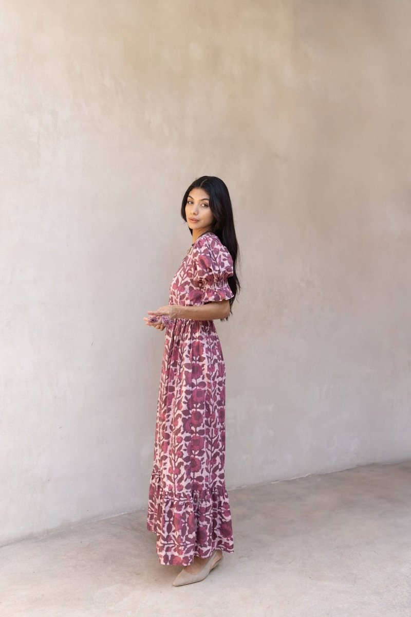 Hand - Block Printed Cotton Maxi Dress – Jaipur Dabu PrintThe Fox and The MermaidDRESS