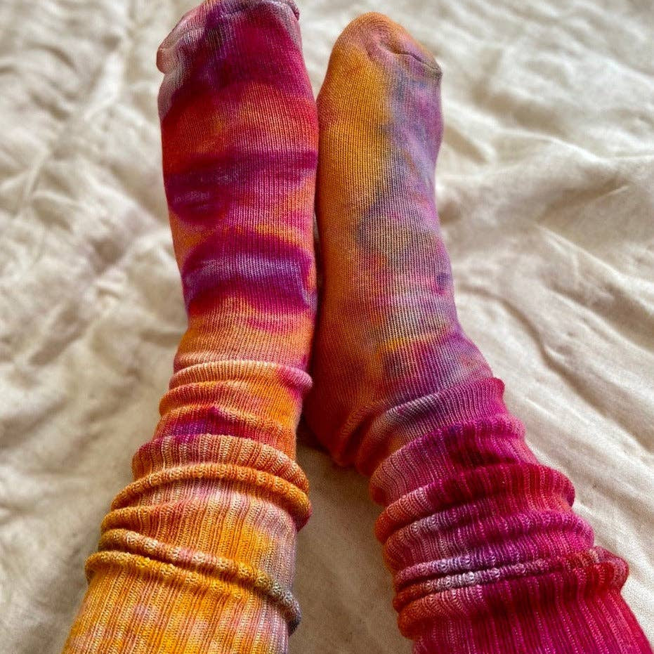 Hand Dyed Bamboo SocksMira Blackmansocks