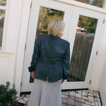 Hand Dyed Linen Distressed Blazer - Double Dyed Blue Denim/NavyImp of the Perversejacket