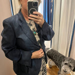 Hand Dyed Linen Distressed Blazer - Double Dyed Blue Denim/NavyImp of the Perversejacket