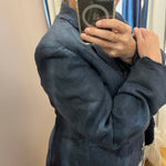 Hand Dyed Linen Distressed Blazer - Double Dyed Blue Denim/NavyImp of the Perversejacket
