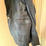 Hand Dyed Linen Distressed Blazer - Double Dyed Blue Denim/NavyImp of the Perversejacket
