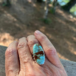 Harold Smith Sterling Silver Turquoise Inlay Ring – Size 6.5ZiabirdACCESS