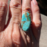 Harold Smith Sterling Silver Turquoise Inlay Ring – Size 7ZiabirdACCESS