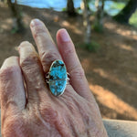 Harold Smith Sterling Silver Turquoise Inlay Ring – Size 7ZiabirdACCESS