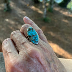 Harold Smith Sterling Silver Turquoise Inlay Ring – Size 7ZiabirdACCESS