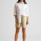 Shore Shorts - Mixed Up Stripe - Baked Clay & Olive Oil