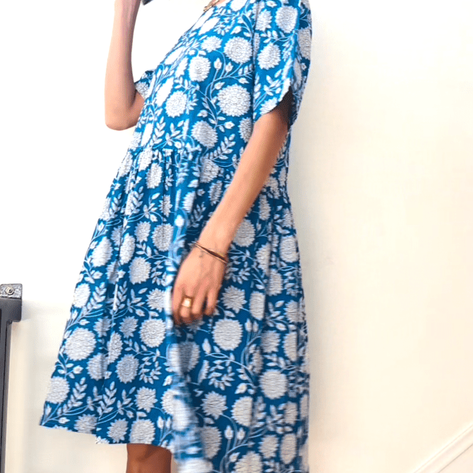 Hudson Dress - Hydrangea Beauty CobaltAnd For GoodDresses