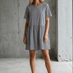 Hudson Dress - Menswear Stripe BlackAnd For GoodDresses