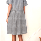 Hudson Dress - Menswear Stripe BlackAnd For GoodDresses