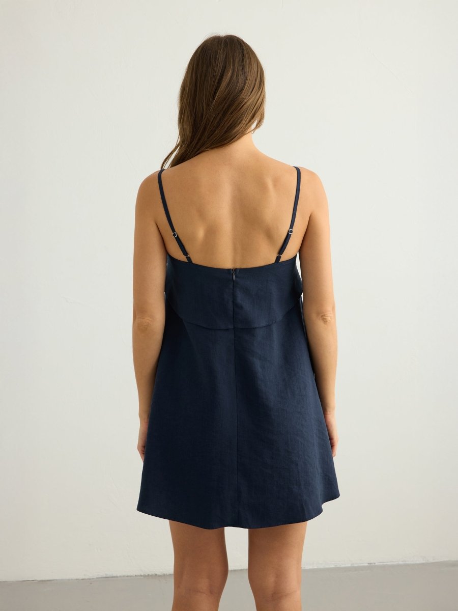 Indy Mini Dress - NavyThe HandloomDress