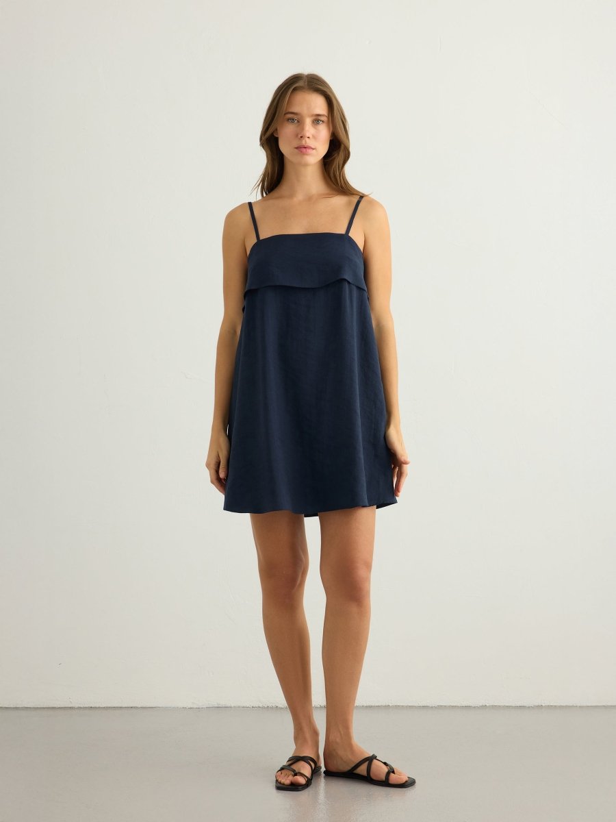 Indy Mini Dress - NavyThe HandloomDress