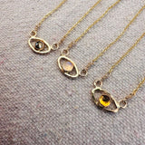 Iris Necklace ~ 14k Gold Fill: 18” / Rose Cut PyriteNotions of LovelyNECKLACES