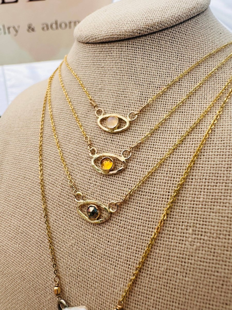 Iris Necklace ~ 14k Gold Fill: 18” / Rose Cut PyriteNotions of LovelyNECKLACES