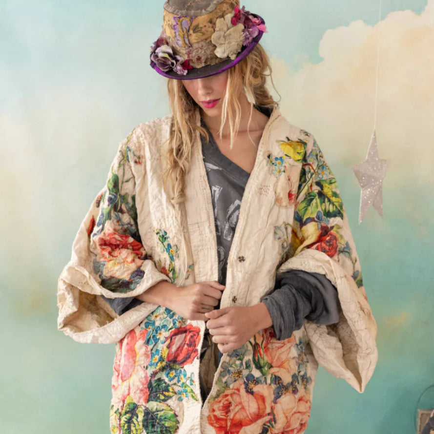 Jacket 1194 - Quilted Daigo Kimono - MoonlightMagnolia PearlOUTERWEAR
