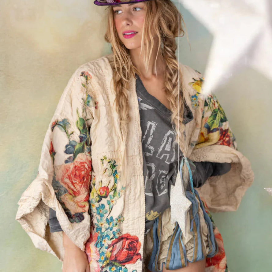 Jacket 1194 - Quilted Daigo Kimono - MoonlightMagnolia PearlOUTERWEAR