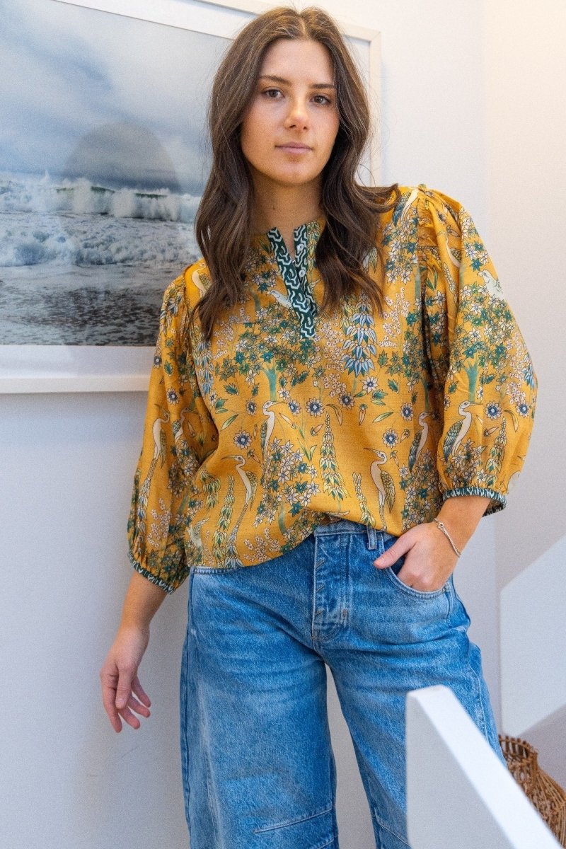 Jolie Top in Saffron Heronnibimtk.comTOPS & BLOUSES