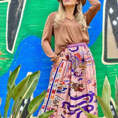 Joy Dragon Printed Skirt - I’ll be me!Me369SKIRT