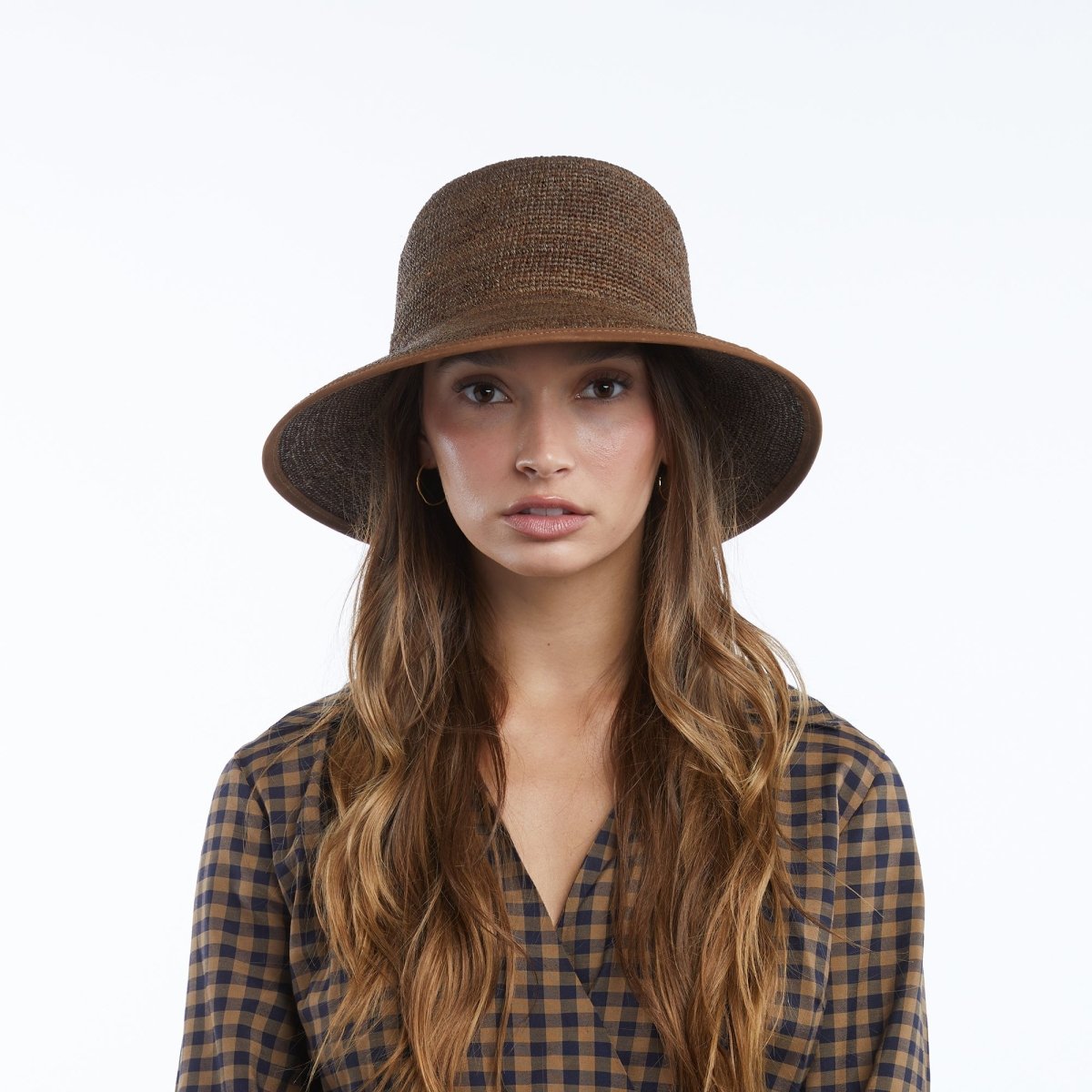 June Raffia Bucket Hat in BrownW Y E T HBucket Hat