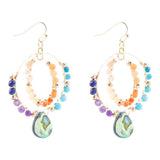 Kaleidoscope Multistone Golden Chandelier EarringsBarse JewelryEARRINGS
