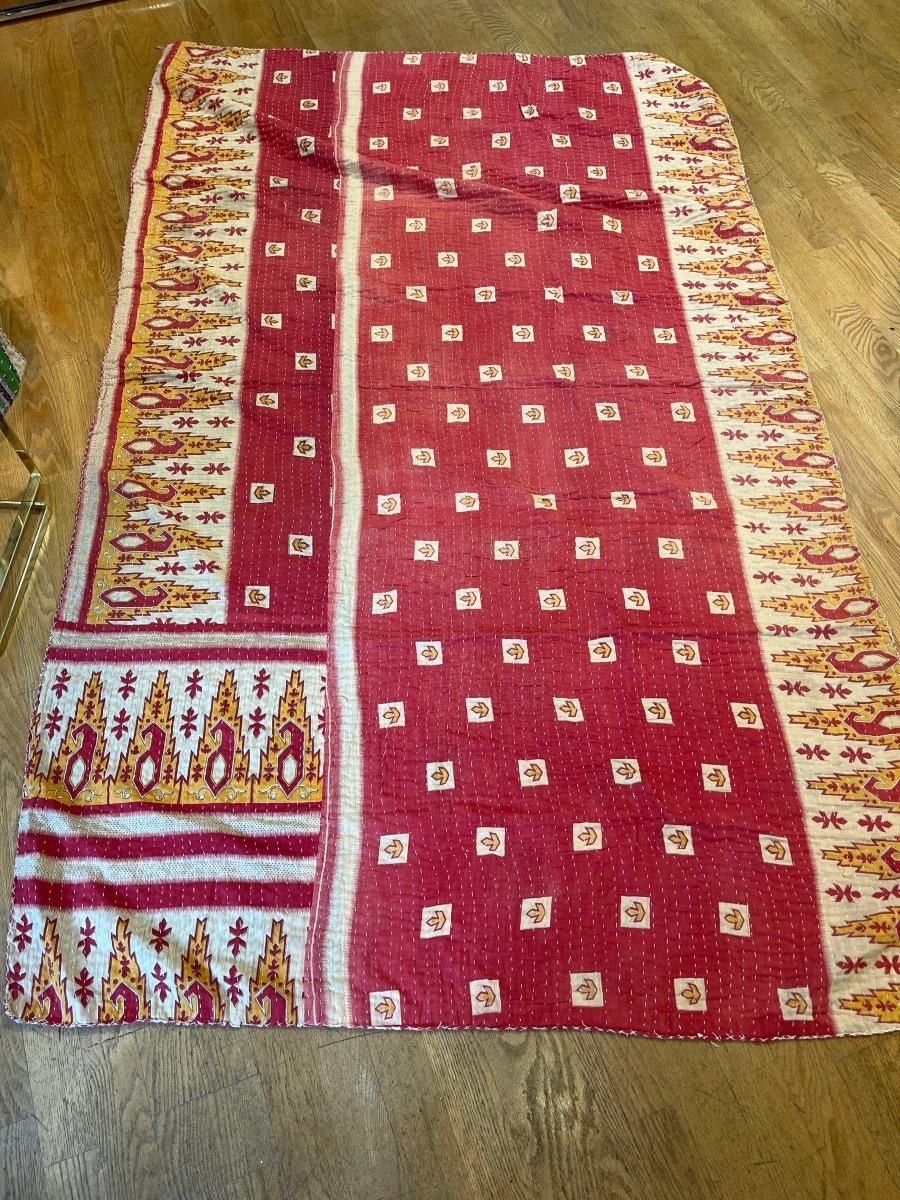 Kantha Throw Blanket QuiltSeeds