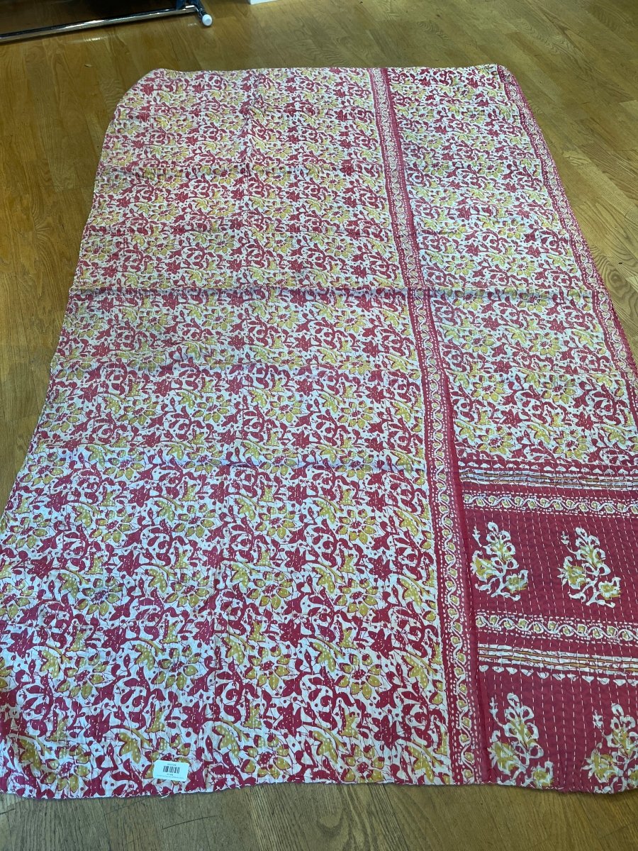 Kantha Throw Blanket QuiltSeeds