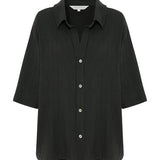 Kaya Boyfriend Shirt - CharcoalThe HandloomTop