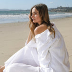 Kaya Boyfriend Shirt - WhiteThe HandloomTop