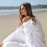Kaya Boyfriend Shirt - WhiteThe HandloomTop