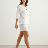 Kaya Boyfriend Shirt - WhiteThe HandloomTop