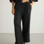 Kaya Drawstring Pants - CharcoalThe HandloomPants