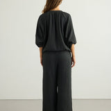 Kaya Drawstring Pants - CharcoalThe HandloomPants